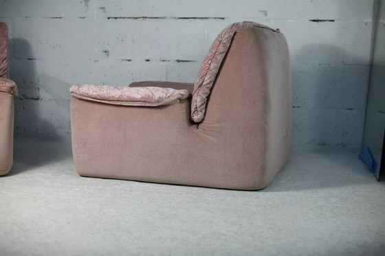 Image 1 of 2x Fauteuils Mousse Et Velours