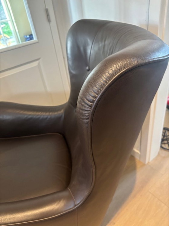 Image 1 of Wunderschöner SITS-Sessel, Modell Pola, in braunem Leder, in einwandfreiem Zustand