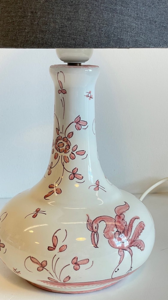 Vintage Du Matet Faience Lamp, France – MATET France, Table lamps, Canvas (photo 3 of 26)