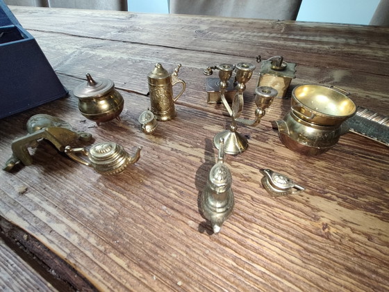 Collection de figurines miniatures en laiton et étain avec boîte – Objets déco, Metal, Brass (photo 5 of 9)
