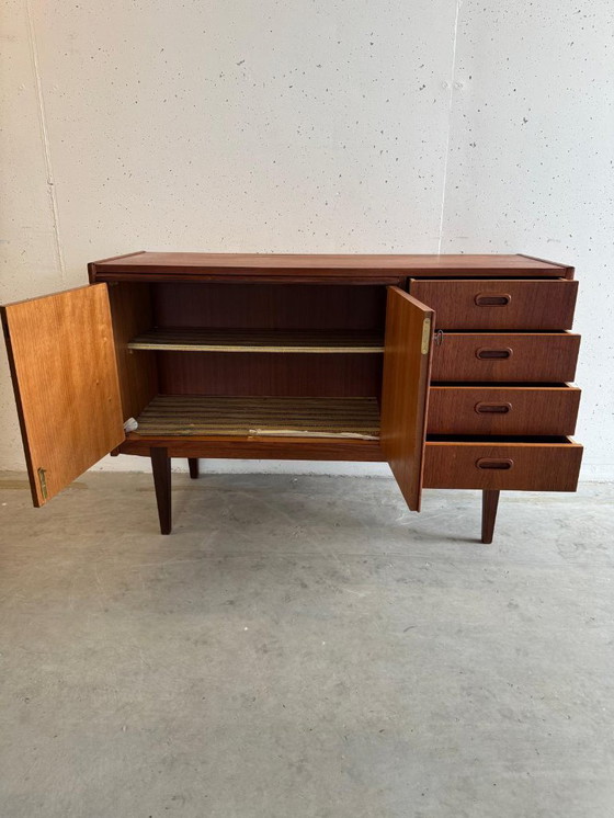 Image 1 of Buffet et bureau en teck style années 60, vintage années 1960