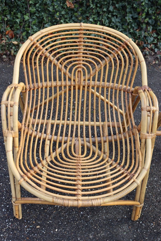 Image 1 of Paar vintage rotan fauteuils uit de jaren 60