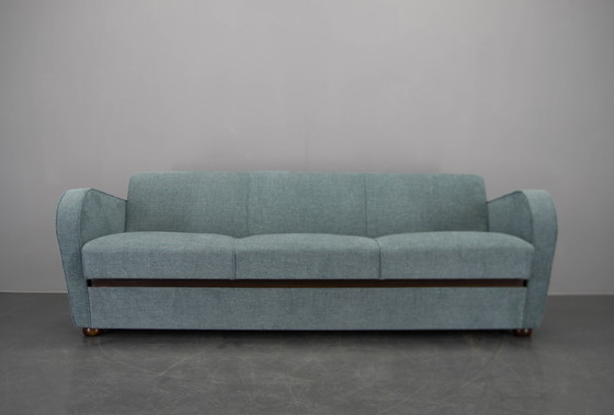 Image 1 of Nieuw gestoffeerde Art Deco Sofa / Opklapbed van Halabala, jaren 1930