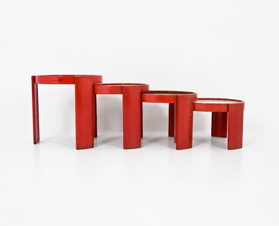 Image 1 of Mesas nido modelo 780 de Gianfranco Frattini para Cassina, década de 1960, juego de 4