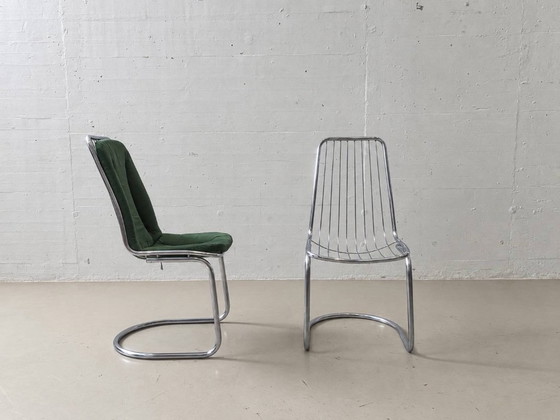 4 Cantilever Wire Chairs in Chrome, 1970s – Side chairs (photo 14 of 15)