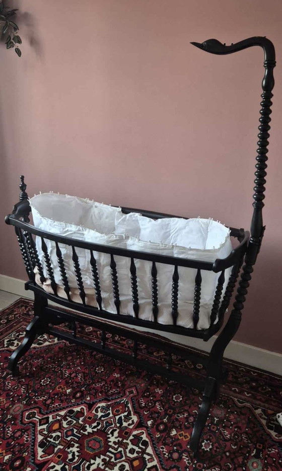 Berceau vintage français pour bébé – Lits 1 personne, Wood (photo 5 of 6)