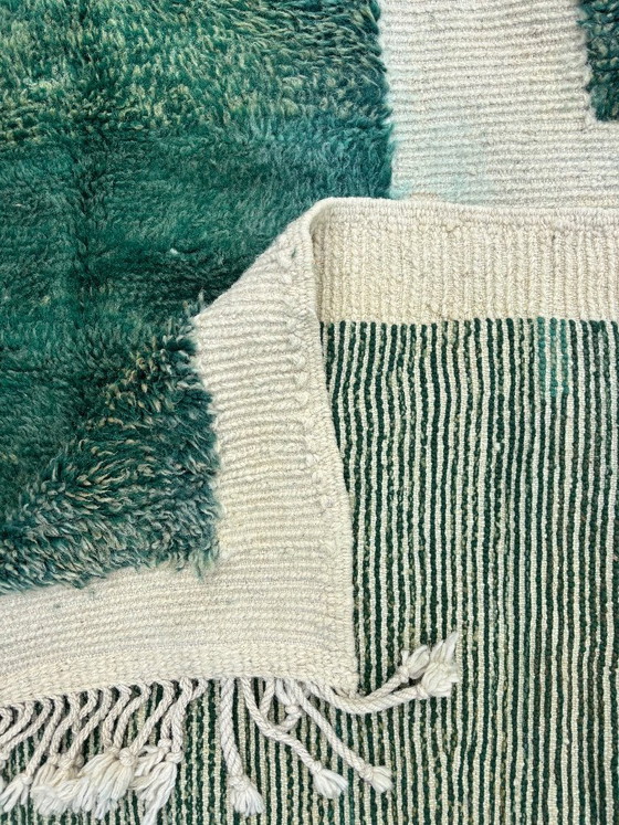 Image 1 of Marokkaans modern groen tapijt 210 x 300 cm, authentiek Marokkaans tapijt