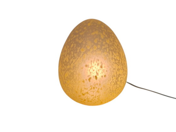Image 1 of W.L.P. verlichting - Duitsland - Egg lamp - gemarmerd glas - 80's