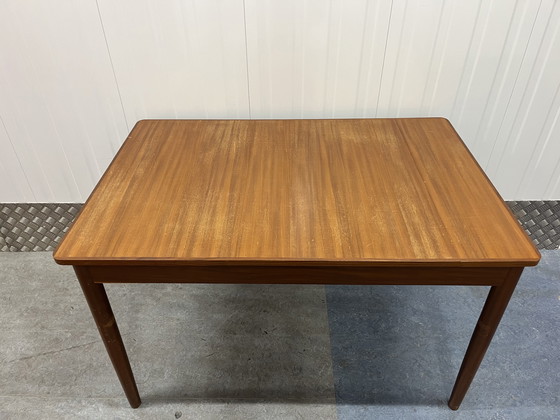 Image 1 of Vintage Mid - Century Extendable Dining Table Teak Wood