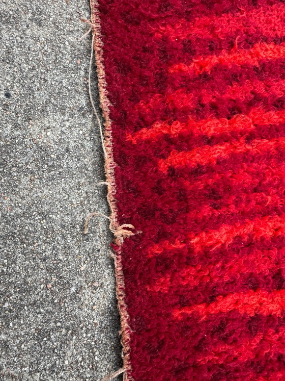 Alfombra Space Age años 60/70, Lana, Rojo (foto 6 de 15)