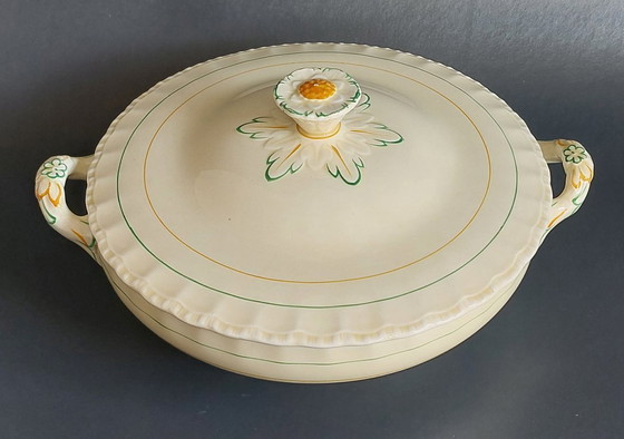 Image 1 of Engelse art-deco terrine met deksel