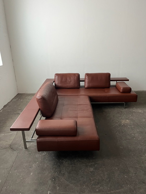Come nuovo! Rolf Benz Dono Divano di design Divano in pelle cognac, Divani angolari, Marrone (foto 2 di 6)