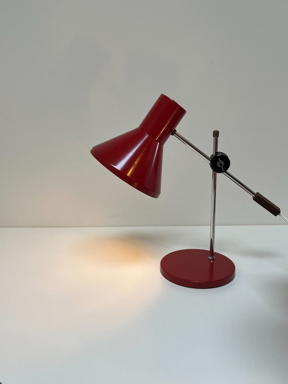 Image 1 of Lampe de bureau vintage rouge par Anvia (J.J.M. Hoogervorst)