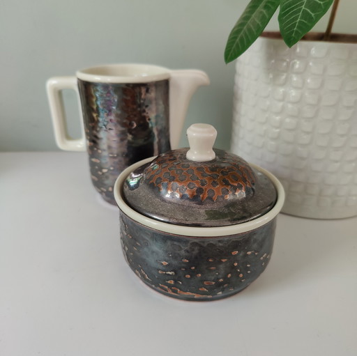 WMF Art Deco milk jug and sugar bowl - silver-plated