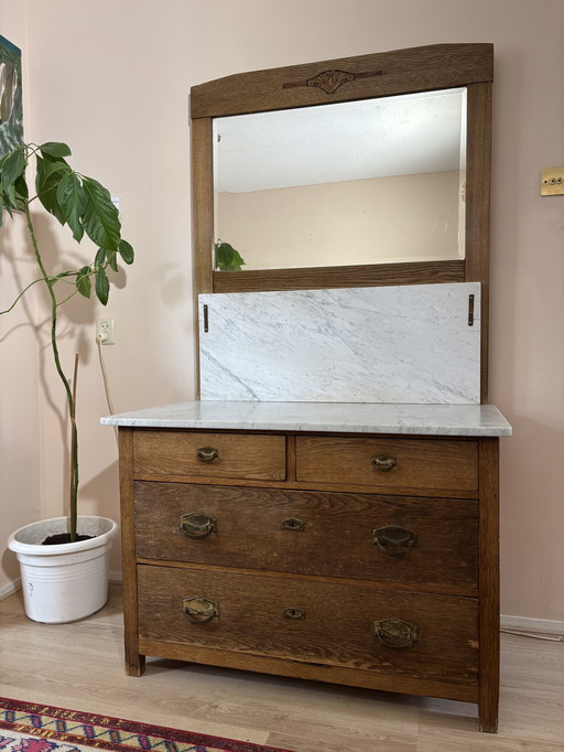 Antique dresser with marble top