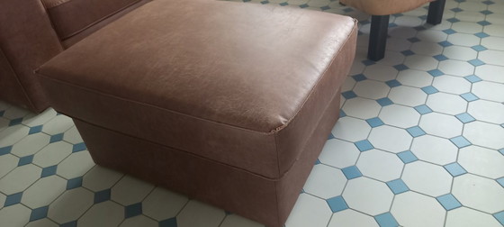 Divano a 2 posti con pouf, stile western, colore cognac, NUOVO! – Mancini Italia, Divani 2 posti, Leather (photo 3 of 7)