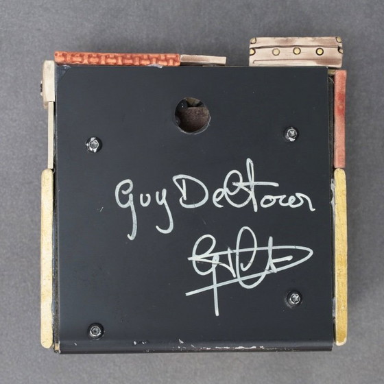 Image 1 of Ensemble de 4 sculptures vibrantes de Guy Deltour – Art contemporain belge, années 2000