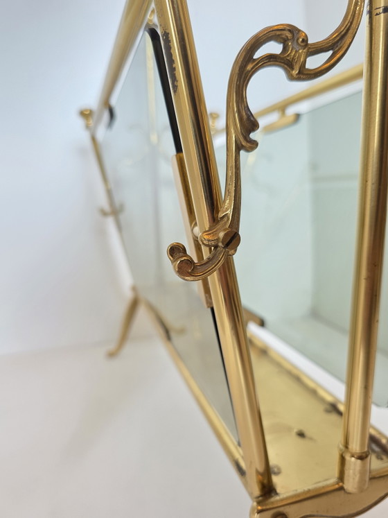 Porte-revues vintage en laiton et verre fumé, style milieu du siècle – Brass, Glass (photo 6 of 15)