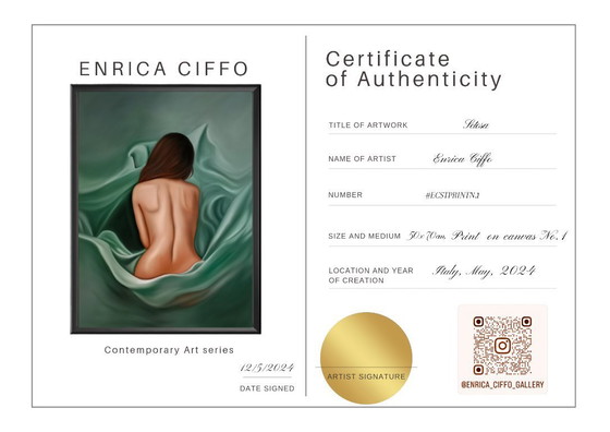Enrica Ciffo - Setosa - Artist Lithograph – Paintings & Drawings, Canvas (photo 8 of 11)