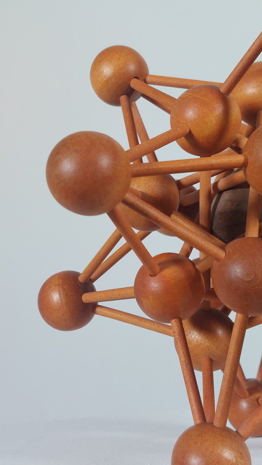 Decorative wooden vintage mid-century structural model teaching model Danish Scandi