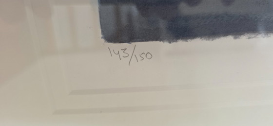 Geabstraheerde impressie van een gezelschap, Wil Willemsen, Kunst, Papier, Glas, Geel (foto 4 van 6)