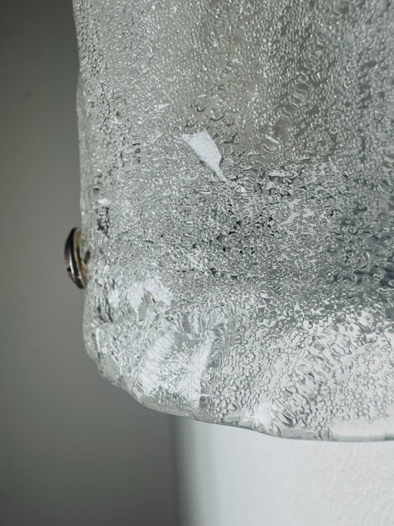 Murano Ice wandlampen van mat glas, vervaardigd door Kalmar Franken, Oostenrijk, circa jaren 1960. – Metal (photo 5 of 8)