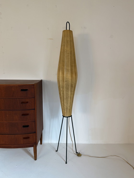 Image 1 of Vintage cocoon floor lamp 'Lugano', H. Klingele, Artimeta '60