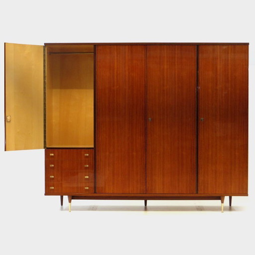 Armoire vintage à 4 portes en palissandre, style milieu du siècle, années 1960