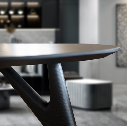 GREYGE TED Ash Nero Dining Table 240 cm – Handmade Solid Wood Designer Table Made in Italy