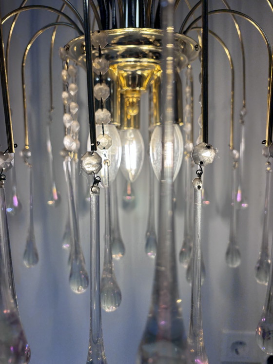 Hollywood Regency Teardrop Chandelier – Massive Belgium – Glass (photo 13 of 14)