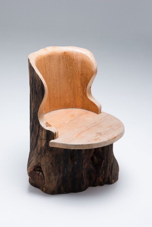 Hand Carved Swedish Stump Chair