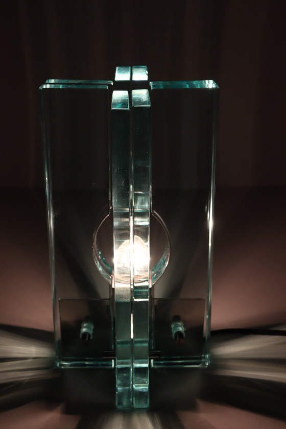 Image 1 of Set of 2 table lamps/glass objects by Giorgio Reggiori for Gallotti & Radice, 1960s, Italy