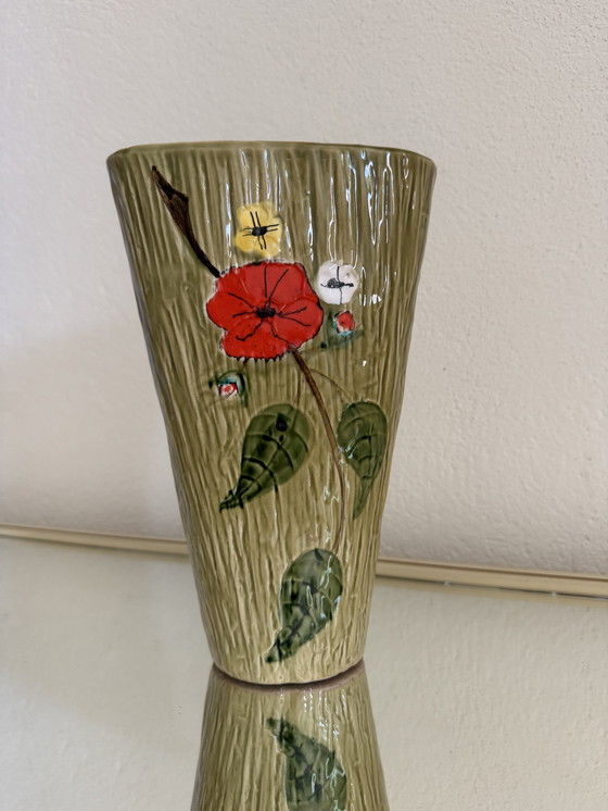 Image 1 of Triangular ceramic vase from the 60s