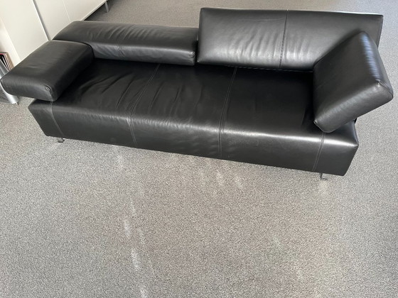 Image 1 of De Sede FSM adjustable two-seater sofa black leather