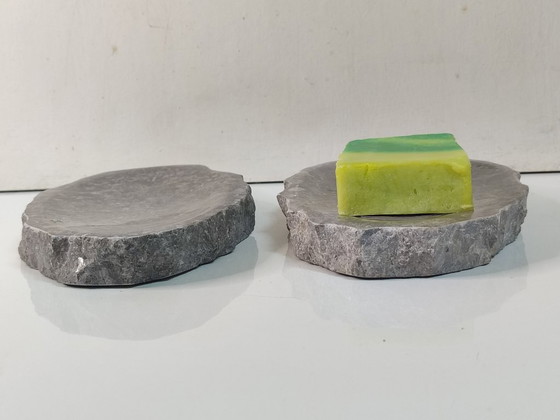 Image 1 of 2 LARGE MARBLE Soap Dishes (handmade)