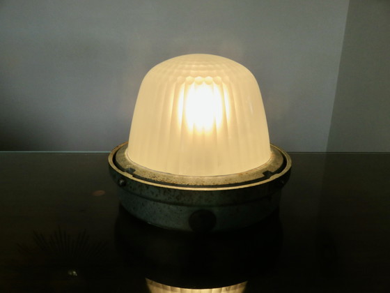 Image 1 of Authentique Applique "Holophane" Usine, Industrie, Déco Loft, France, 1960