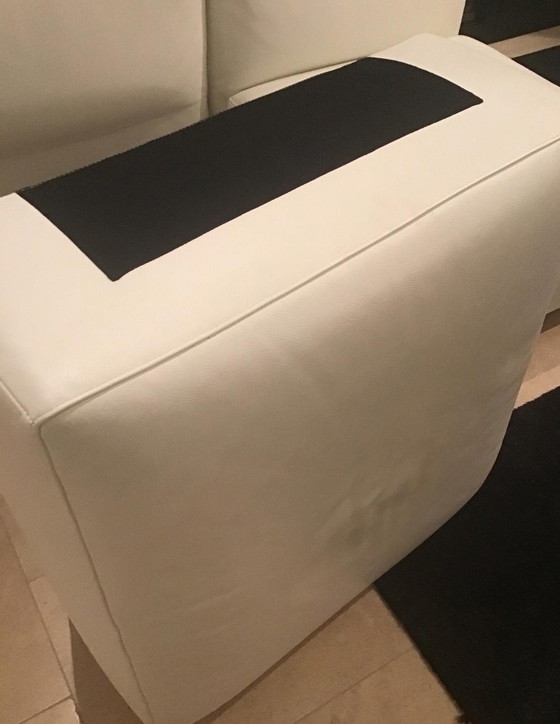 Image 1 of Cassina Mex Cube zetel wit leder