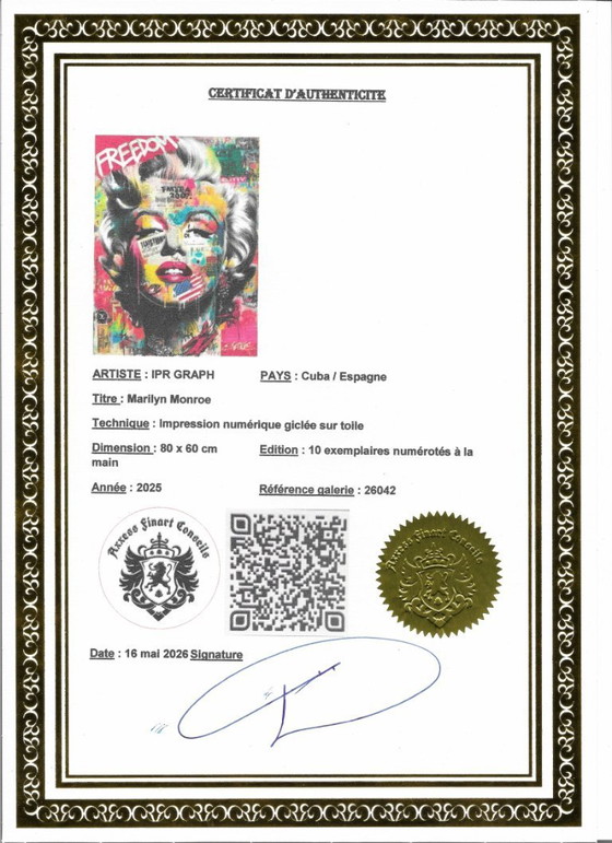 Image 1 of IPR-Grafik – Marilyn Monroe – Künstlerlithografie