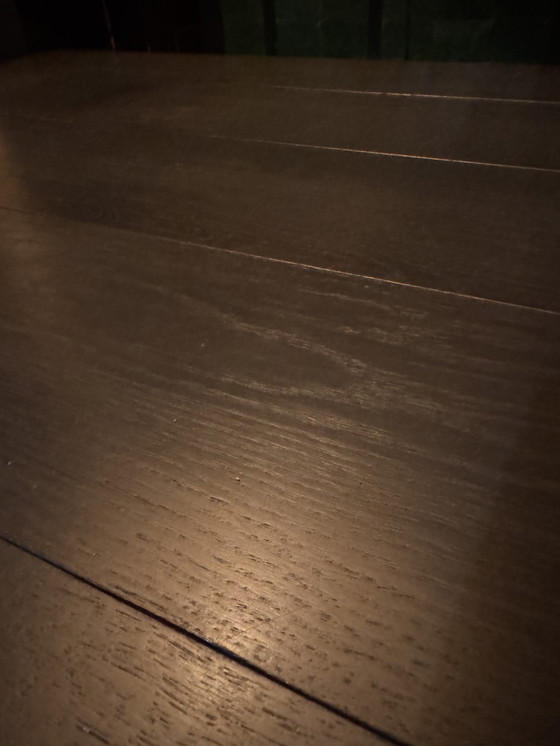 Image 1 of VAN ROSSUM Massivholztisch aus schwarz geölter Eiche, 260 x 100 cm, minimalistisch und langlebig