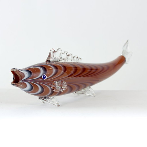 Large Hand Blown Art Glass Fish, Czechoslovakia, 1960s – beeldhouwkunst (photo 2 of 8)