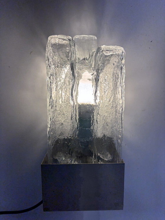 Exclusive Mid-Century Kalmar 'Granada' Ice Glass J.T. Kalmar – Wall lights, Metal (photo 10 of 15)