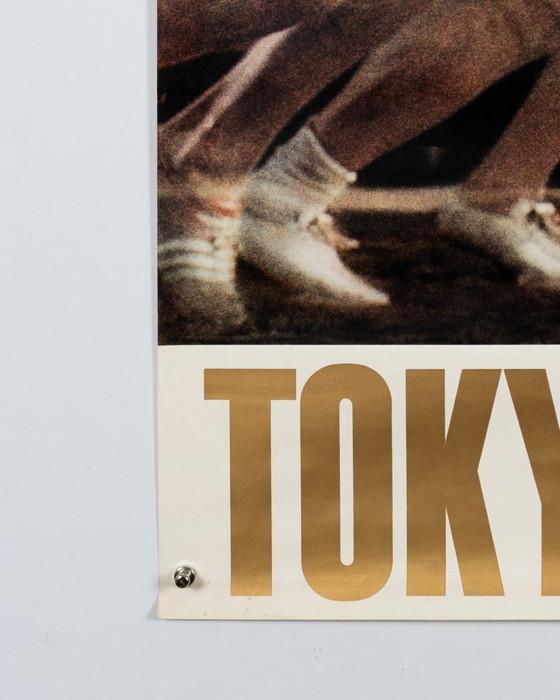 Originele vintage Olympische poster van de Olympische Spelen van Tokio 1964, ontworpen door Yusaku Kamekura – (photo 8 of 8)