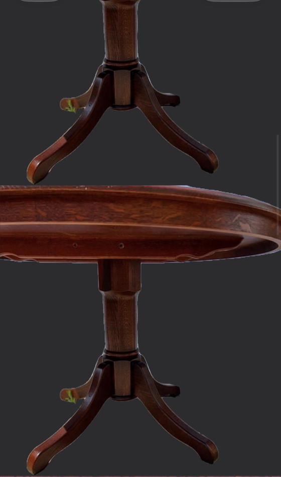 Image 1 of Cherry wood Art Nouveau dining table 130cm
