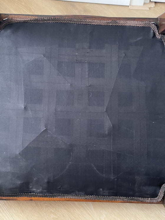 Image 1 of Antique Regency-style chair - mahogany with brown leather seat