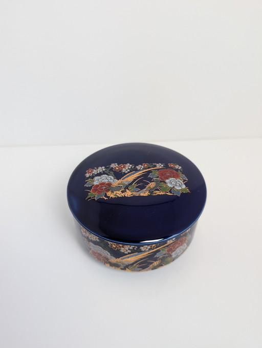 Precioso tarro/joyero japonés antiguo con tapa