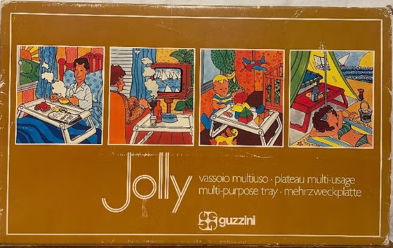 Image 1 of GUZZINI Jolly - anni '80 Design Luigi Massoni - vassoio pieghevole multifunzionale