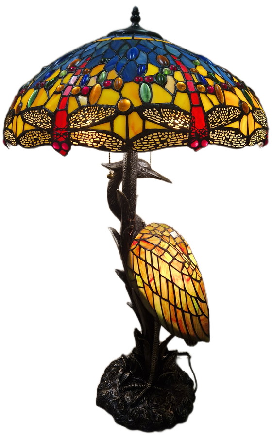 Image 1 of Wunderschöne große Tischlampe im Tiffany-Stil 75x45