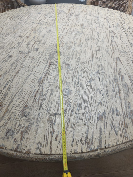 Image 1 of Vintage dining table with garden armchair