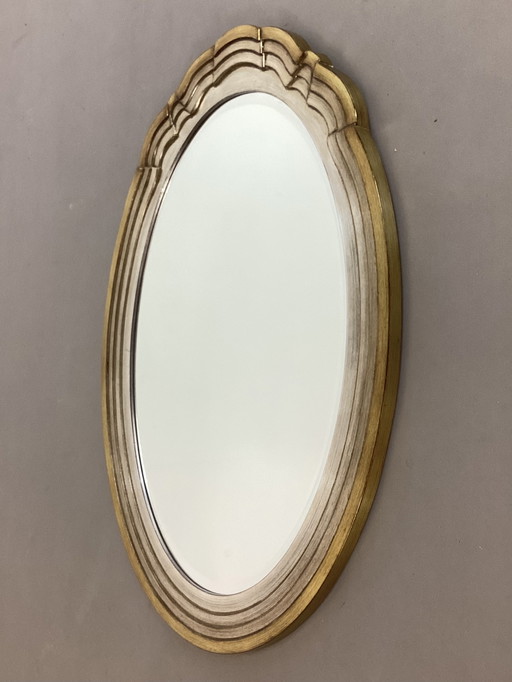 Vintage Deknudt Facettenspiegel aus den Siebzigern im Hollywood Regency-Stil