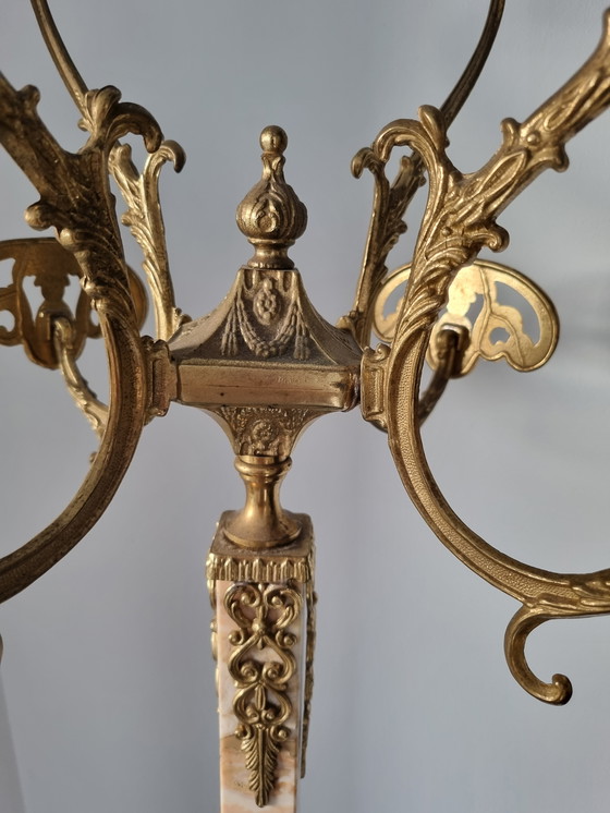 Image 1 of Hollywood Regency marble coat rack